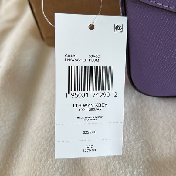 Coach Wyn Crossbody or Shoulder Washed Plum - Picture 13 of 16